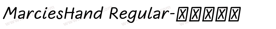 MarciesHand Regular字体转换